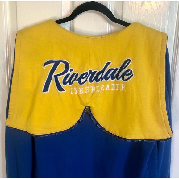 Riverdale High Archie Cheer Girls Varsity Jacket Blue & Yellow Women's Large - Picture 10 of 12